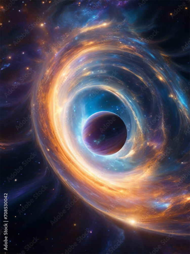 illustration of galaxies and black holes 9