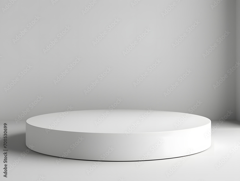 3D blank white Product Podium Mock-Up 3D blank white Product Podium Mock-Up