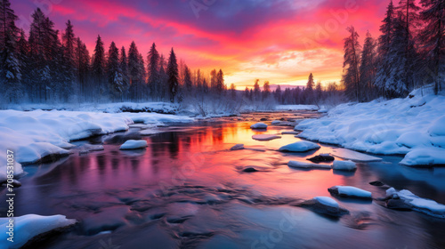 Icy Tranquility: Winter Landscape Magic