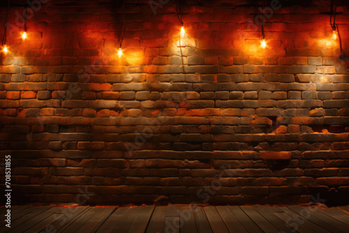 Brick Wall Dreams: Realism Meets Festive Radiance