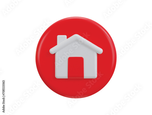 3d house icon vector illustration
