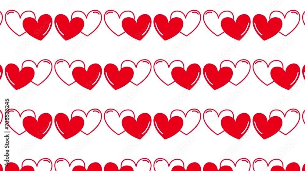 Heart Patterns in a Seamless Motion Loop - Dynamic and Colorful Heart ...