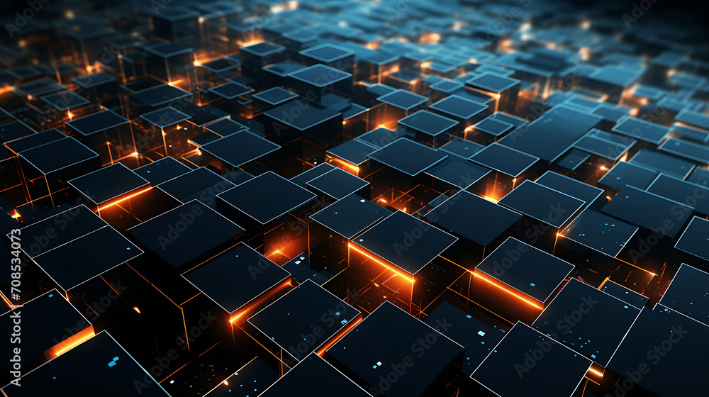 Modern digital abstract 3D rendering background. used in the description of network abilities, technological processes Modern digital abstract 3D rendering background. used in the description of network abilities, technological processes