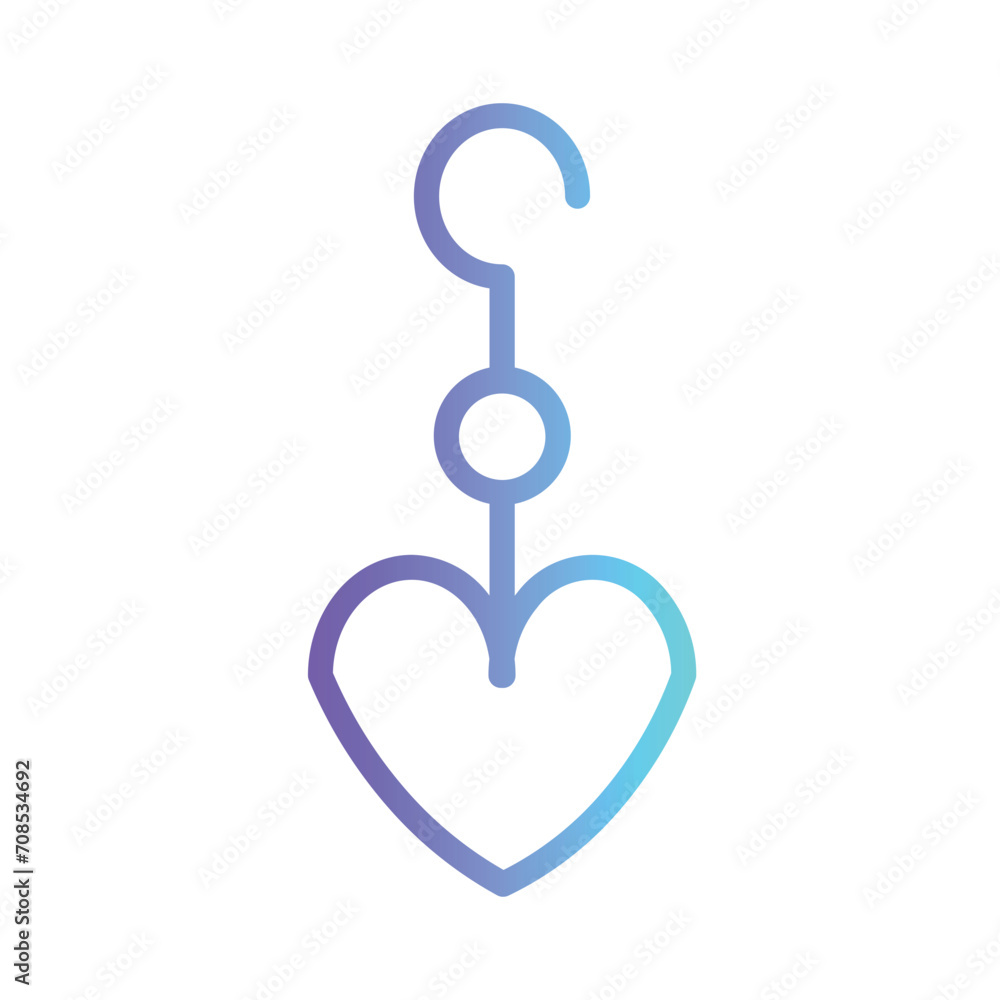 Fototapeta premium Drop Earrings Jewelry Gradient Outline Icon