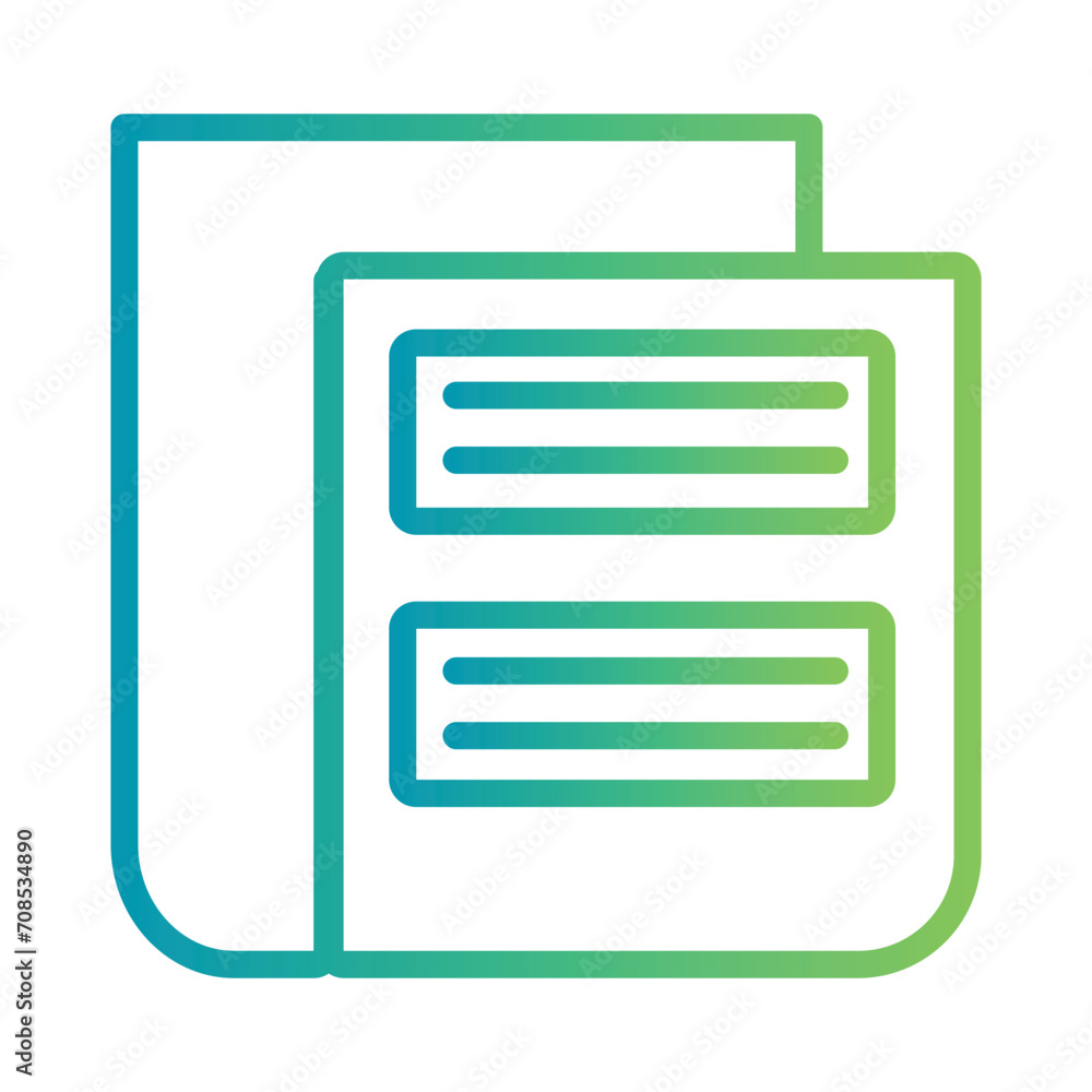 Content Headline Press Gradient Outline Icon Content Headline Press Gradient Outline Icon