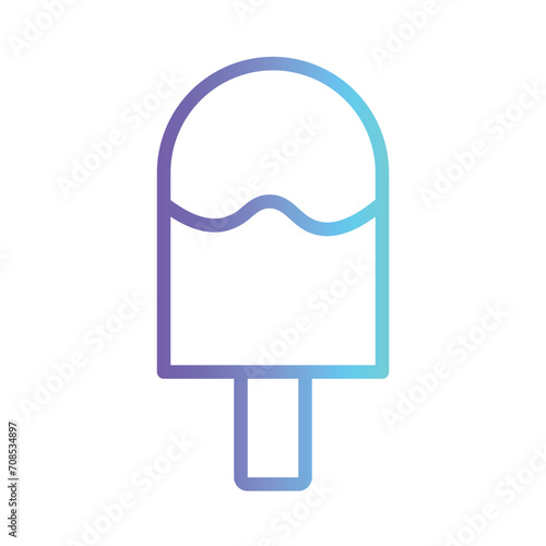 Food Blog Media Gradient Outline Icon