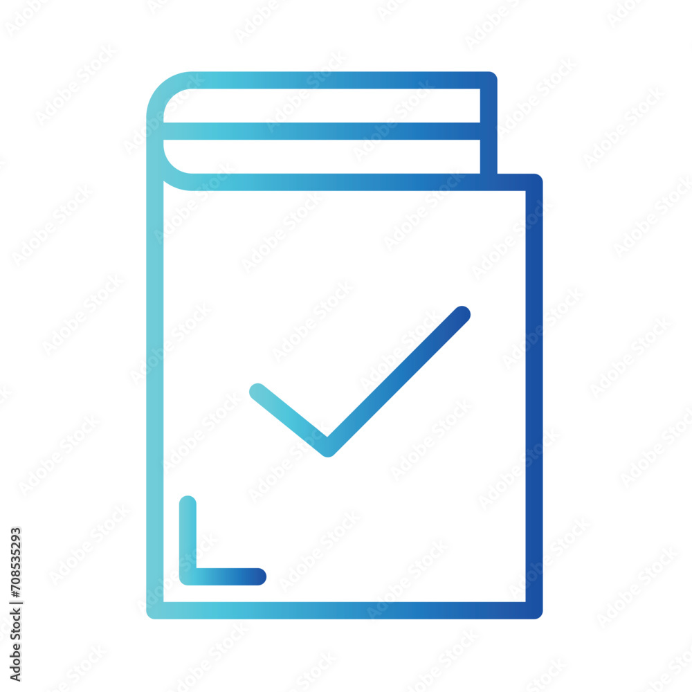 Card Cover Document Gradient Outline Icon Card Cover Document Gradient Outline Icon