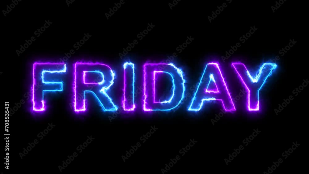 Pink and blue Neon Thursday flickering Animation. 4K. Pink and blue Neon Thursday flickering Animation. 4K.