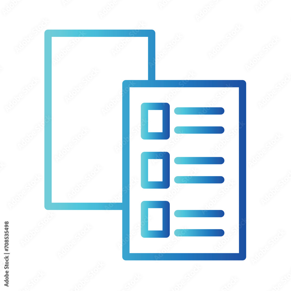 Study Work Writing Gradient Outline Icon Study Work Writing Gradient Outline Icon