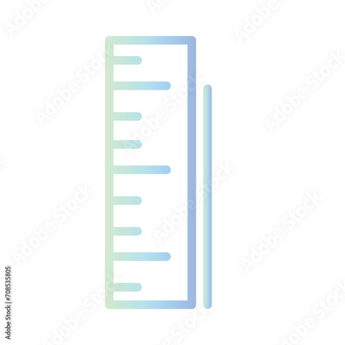 Ruler Stationery Tape Gradient Outline Icon © king Barons