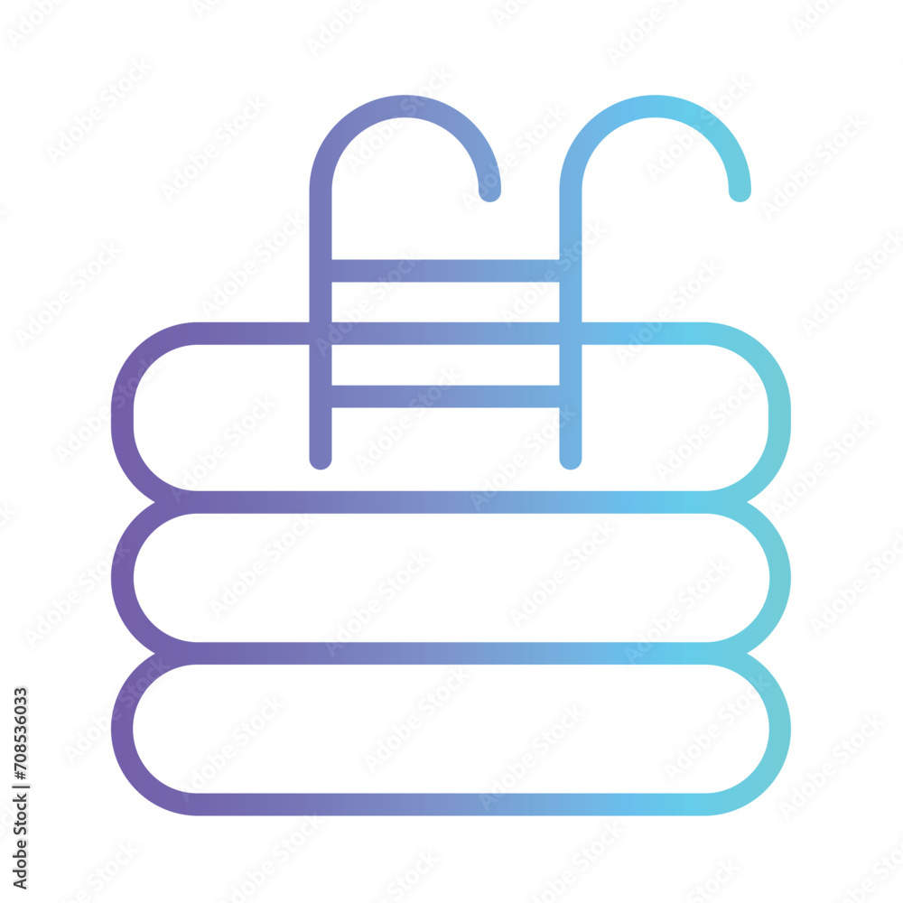 Inflatable Pool Swimming Gradient Outline Icon Inflatable Pool Swimming Gradient Outline Icon
