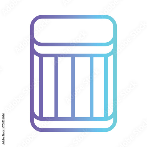 Mattress Pool Swim Gradient Outline Icon
