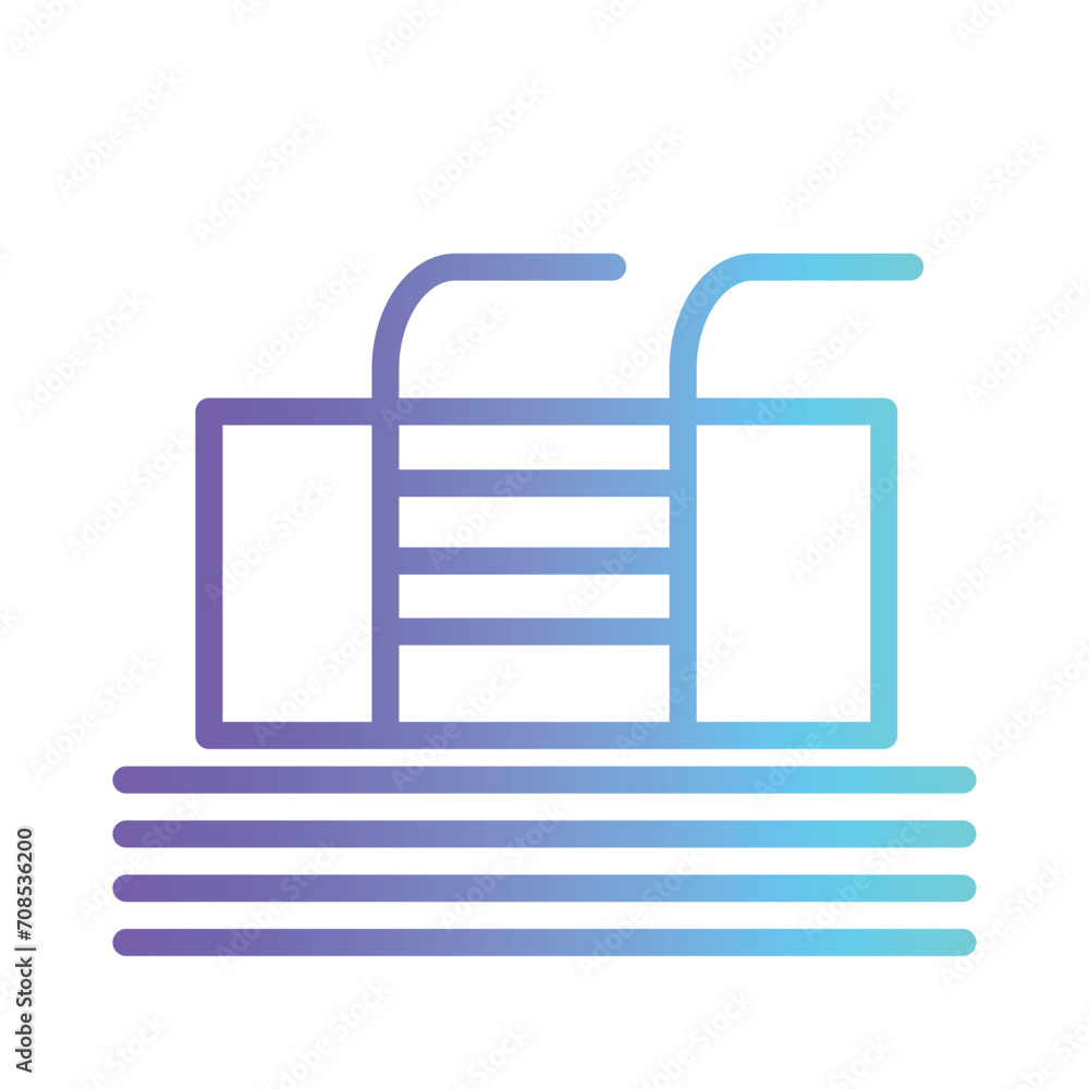 Activity Pool Swimming Gradient Outline Icon