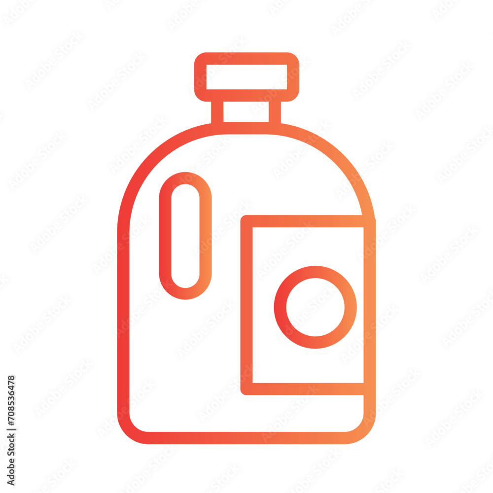 Cleaning Solution Dry Gradient Outline Icon Cleaning Solution Dry Gradient Outline Icon