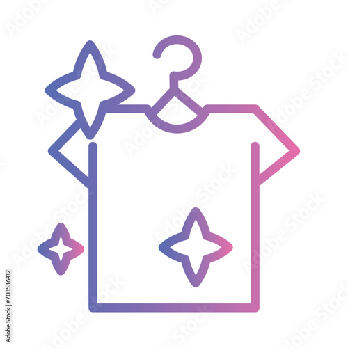 Cleaning Clothes Dry Gradient Outline Icon
