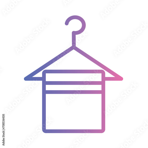 Cleaning Dry Laundry Gradient Outline Icon