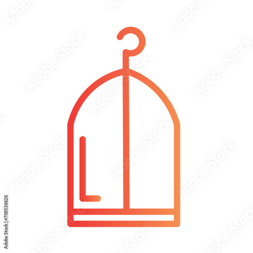 Dry Cleaning Suit Gradient Outline Icon