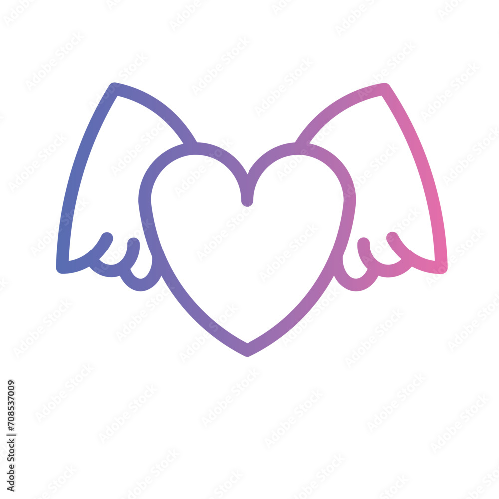 Hearts Love Romance Gradient Outline Icon Hearts Love Romance Gradient Outline Icon