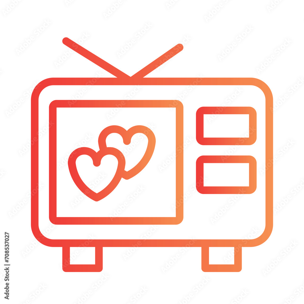 Hearts Love Romantic Gradient Outline Icon Hearts Love Romantic Gradient Outline Icon
