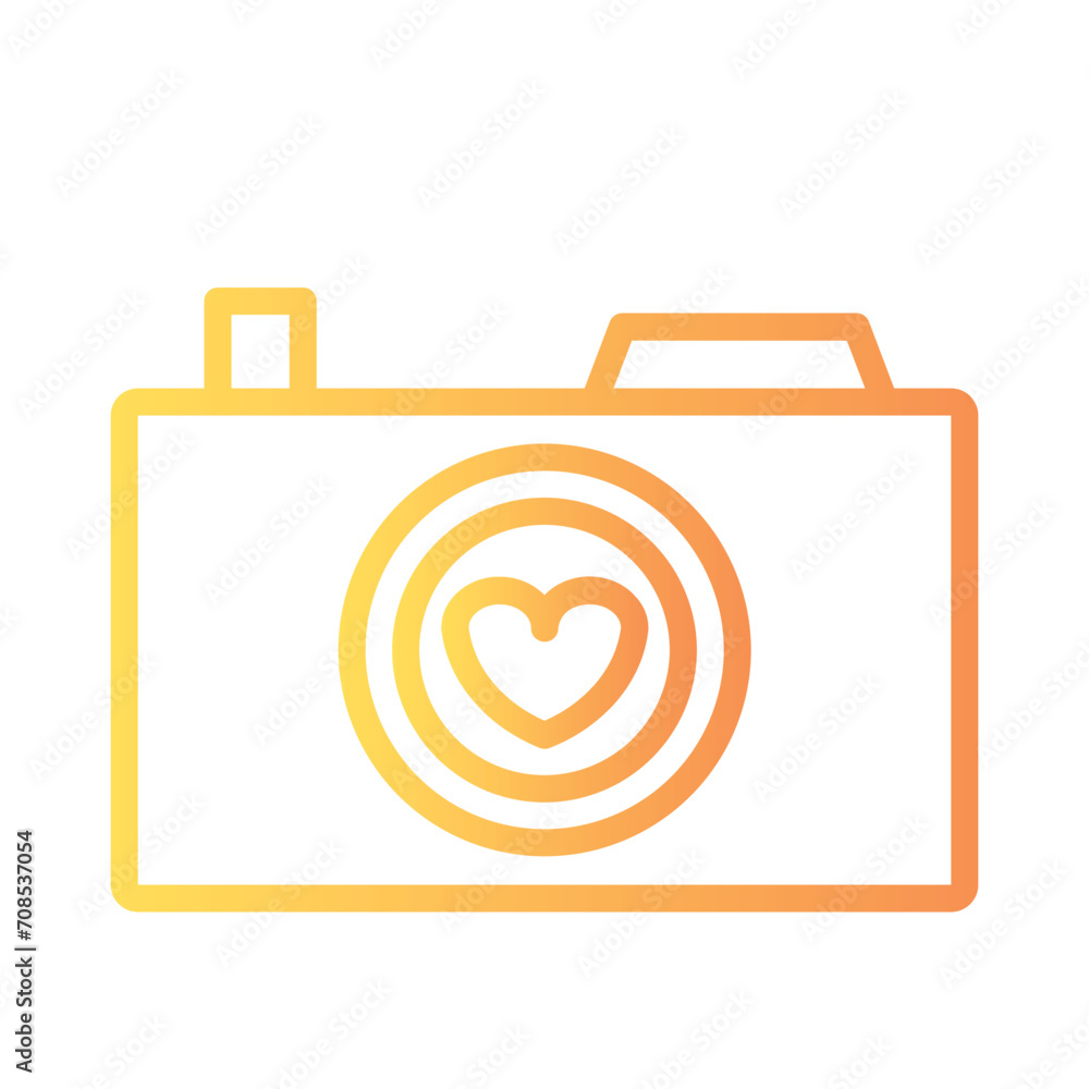 Hearts Love Romantic Gradient Outline Icon Hearts Love Romantic Gradient Outline Icon