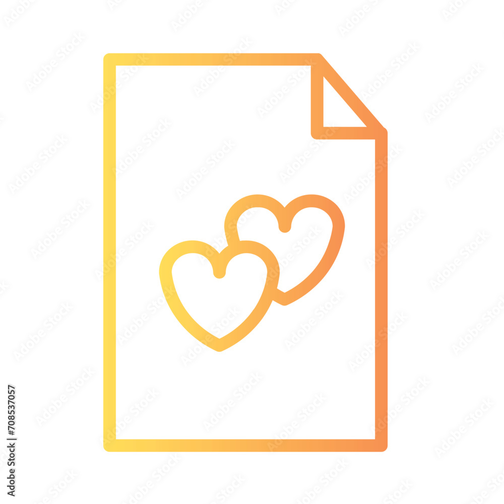Hearts Love Romantic Gradient Outline Icon Hearts Love Romantic Gradient Outline Icon
