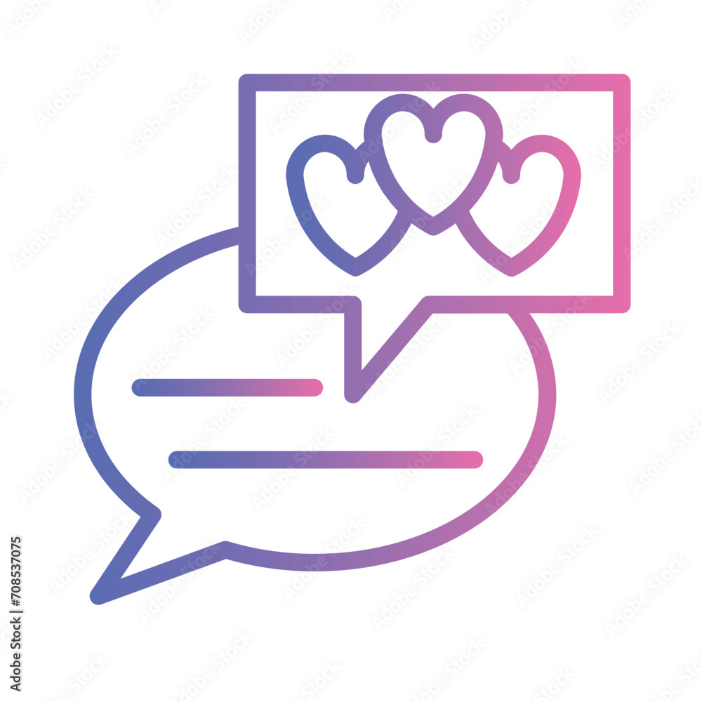 Hearts Love Romantic Gradient Outline Icon Hearts Love Romantic Gradient Outline Icon