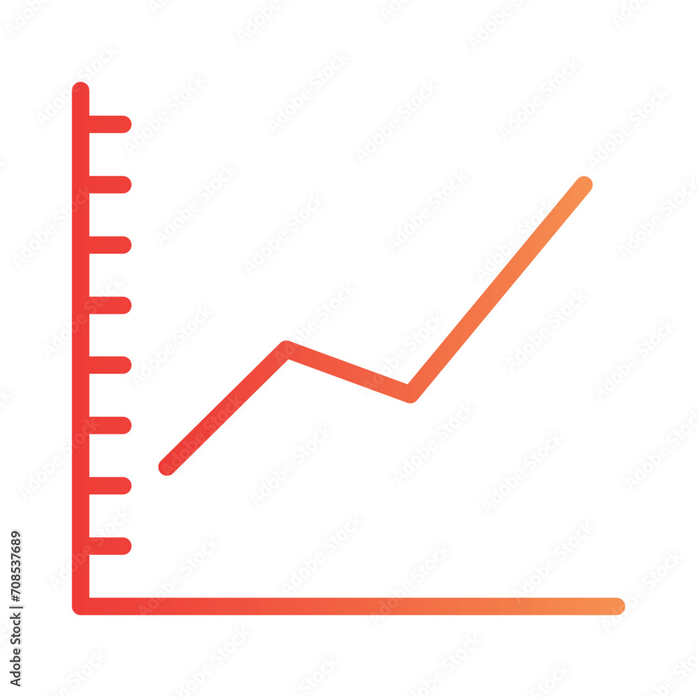 Data Finance Line Gradient Outline Icon Data Finance Line Gradient Outline Icon