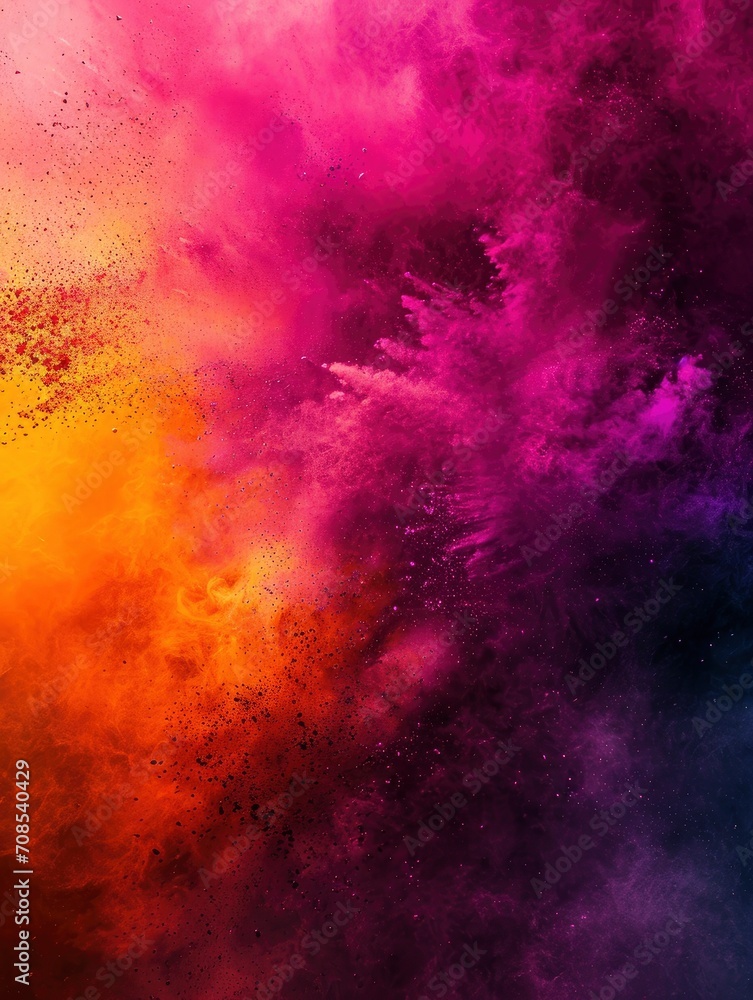 Happy Holi design, realistis , HD, copy Space - generative ai