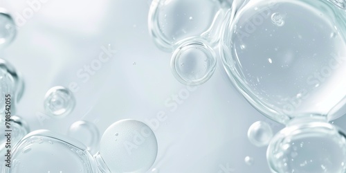 Clear liquid cosmetic product, foam and bubble