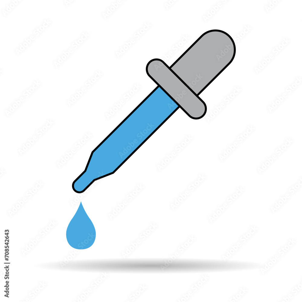 Dropper liquid shadow icon, medicine health tool web symbol, test fluid design vector illustration Dropper liquid shadow icon, medicine health tool web symbol, test fluid design vector illustration