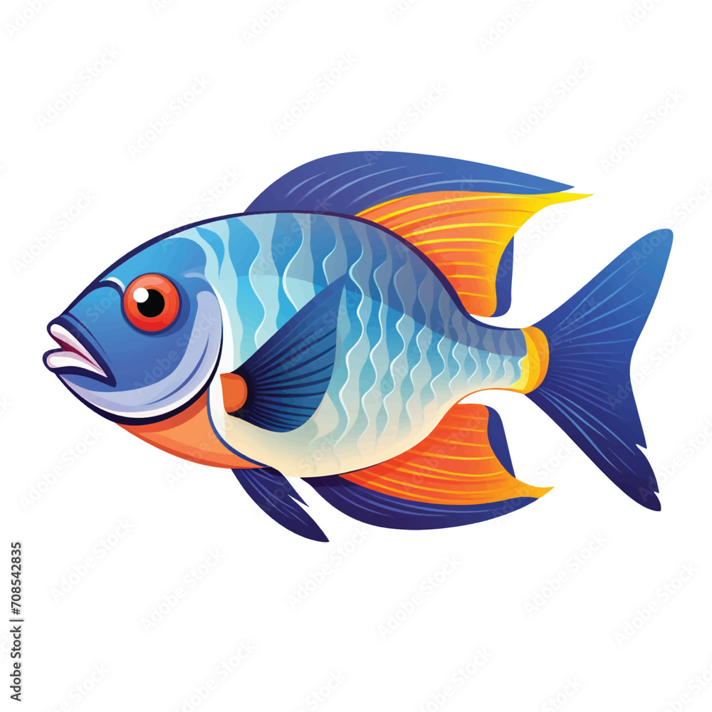 Vetor de Omega one super color flakes orange discus fish mosquito fish ...