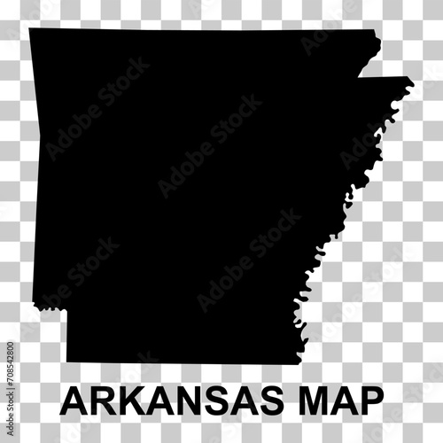 Arkansas map shape, united states of america. Flat concept icon symbol vector illustration