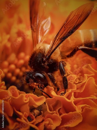 bee on a flower.