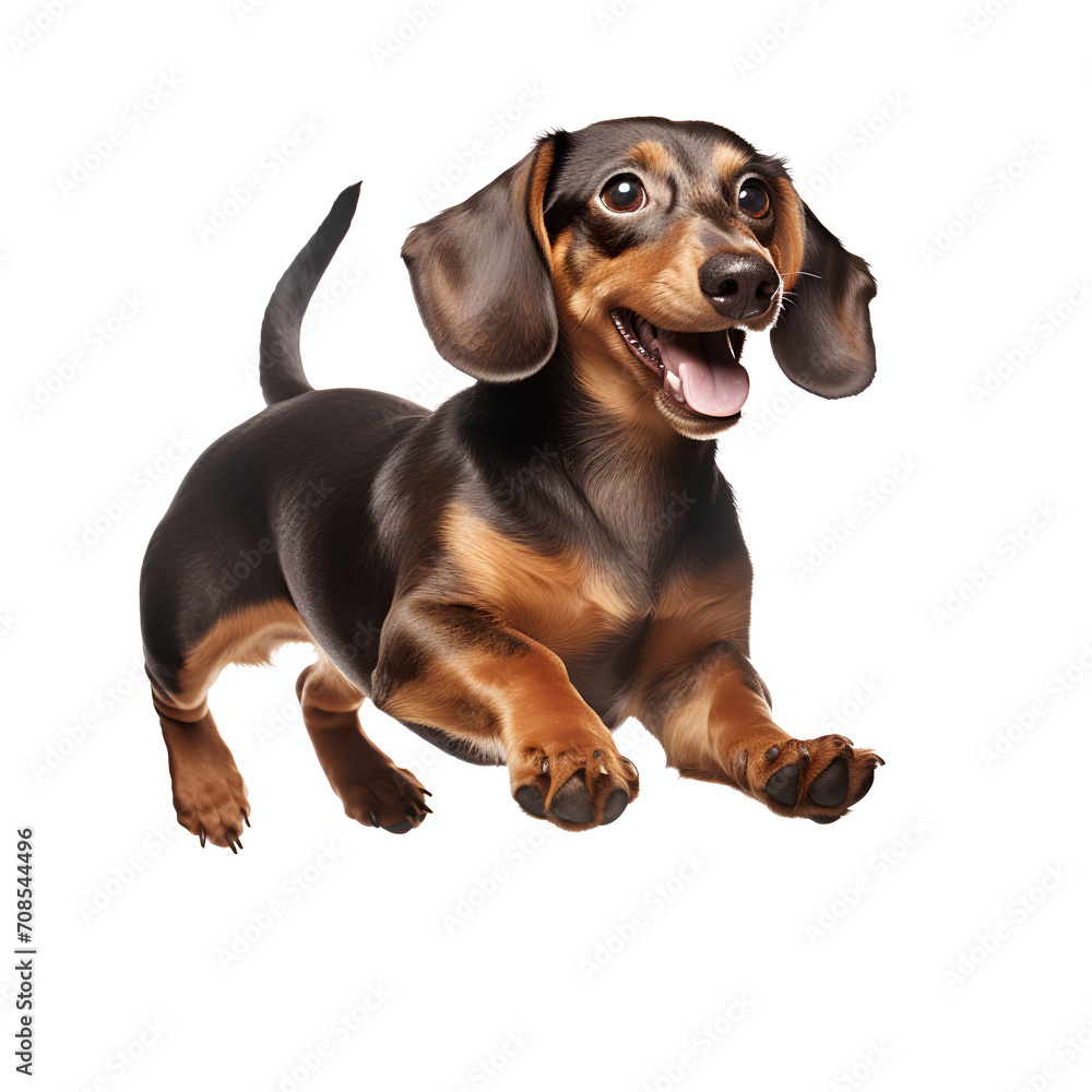 dachshund puppy on a transparent background, PNG is easy to use.