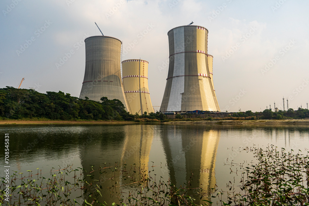 Cooling towers of the Ruppur Nuclear Power Plant, Bangladesh. Cooling towers of the Ruppur Nuclear Power Plant, Bangladesh.