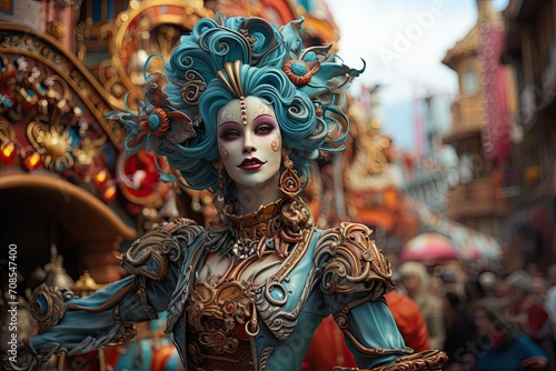 Spring Fallas Fest in Spain. Traditional holiday concept. Carnival party © Irina Mikhailichenko