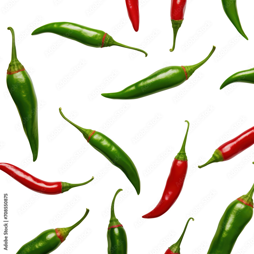 set of red hot chili on transparent background, clipping path, png, close up photo, set of red hot chili on transparent background, clipping path, png, close up photo,