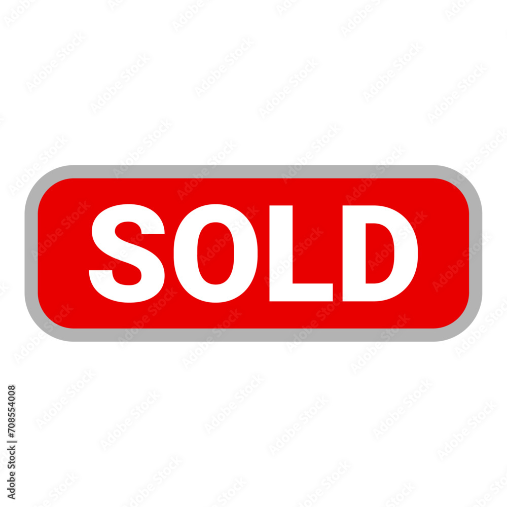 SOLD red stamp. Flat vector icon SOLD red stamp. Flat vector icon