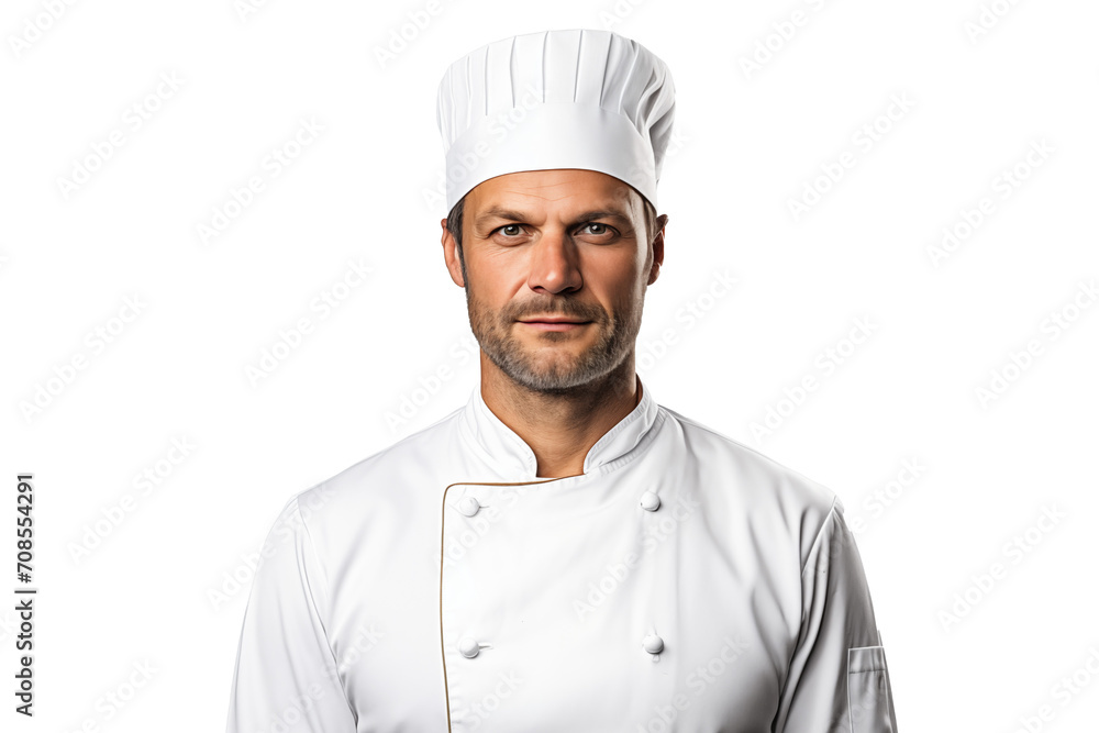 portrait of a chef, on a transparent background portrait of a chef, on a transparent background