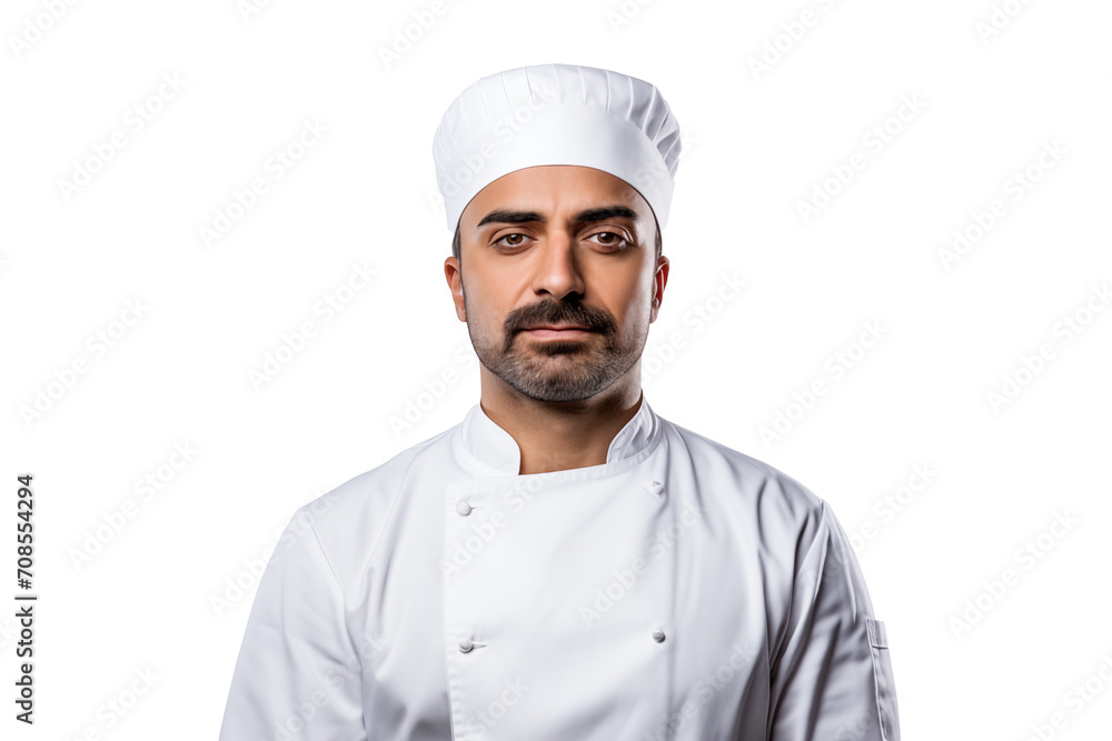 portrait of a chef, on a transparent background portrait of a chef, on a transparent background