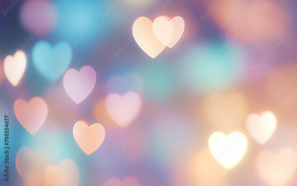heart bokeh background for valentines day