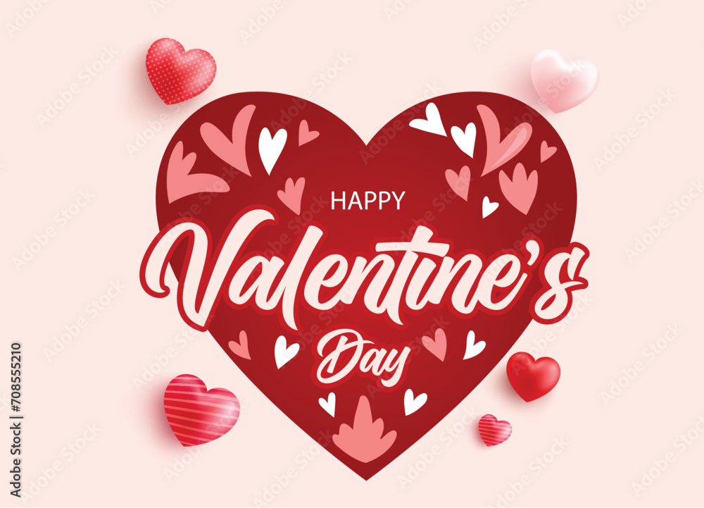 Happy valentines day background vector design