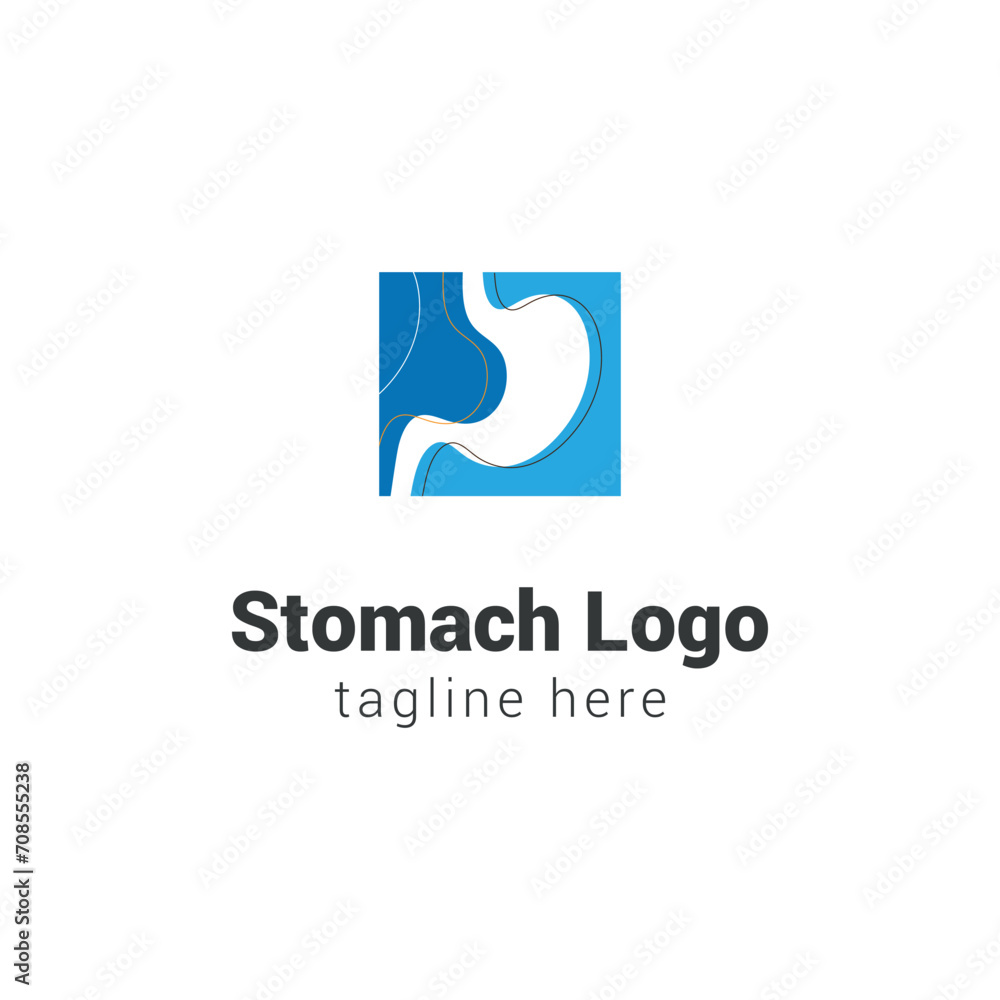 logo vector template simple stomach symbol design. logo vector template simple stomach symbol design.
