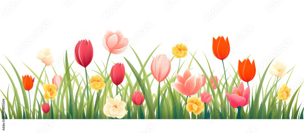 spring flowers decoration background