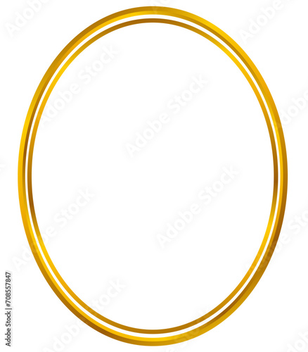 Gold oval border