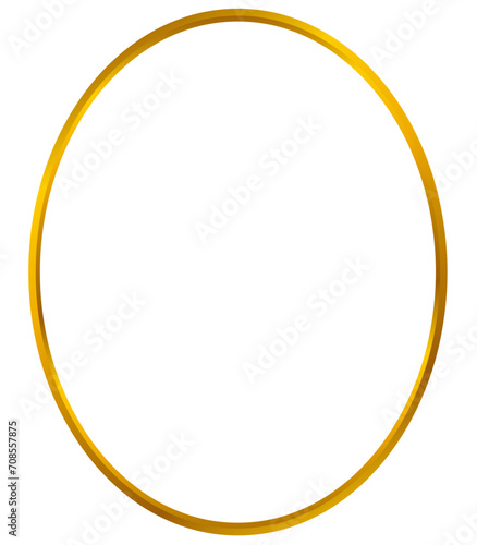Simple gold oval frame 