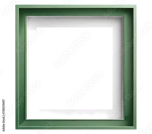 Green frame with isolated background, Watercolor green picture frame with isolated background.