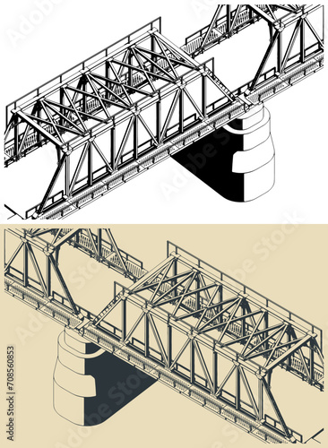 Truss bridge close up