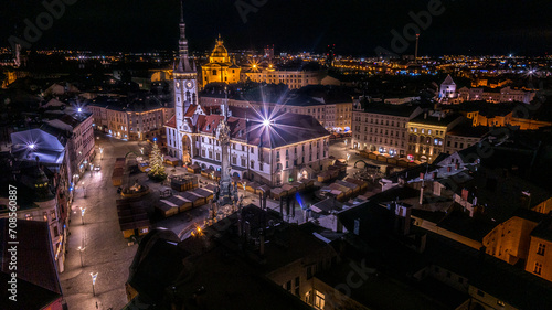 Fototapeta Naklejka Na Ścianę i Meble -  Olomouc, Czech Republic, night view of the city