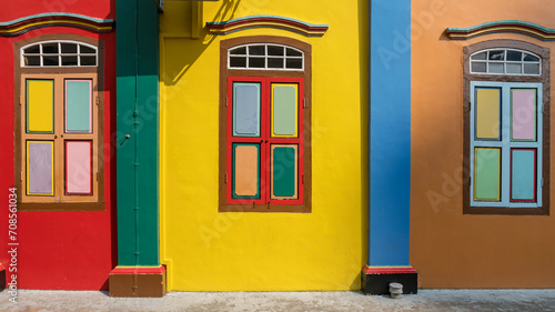 Colorful House of Tan Teng Niah in Little India, Singapore photo